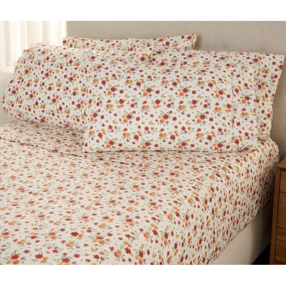 HomeReflections 1200TC Cotton Blend Sheet Set with Extra Cases